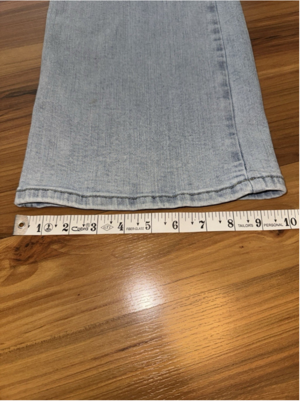 Judy Blue Wide Leg Jeans Light Wash High Rise Stretch Denim Size 3/26 Boho Y2K - Picture 9 of 11